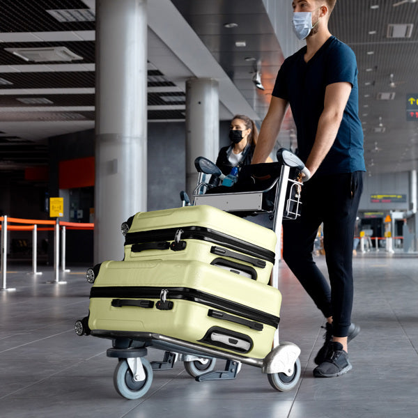 3 In 1 | ABS+PC Suitcase 20in-24in-28in | Cream Yellow