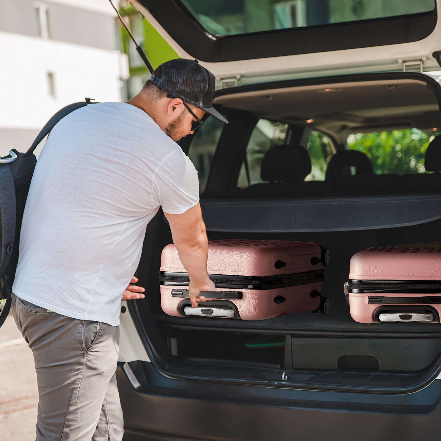 3 In 1 | ABS+PC Suitcase 20in-24in-28in | Rose Gold