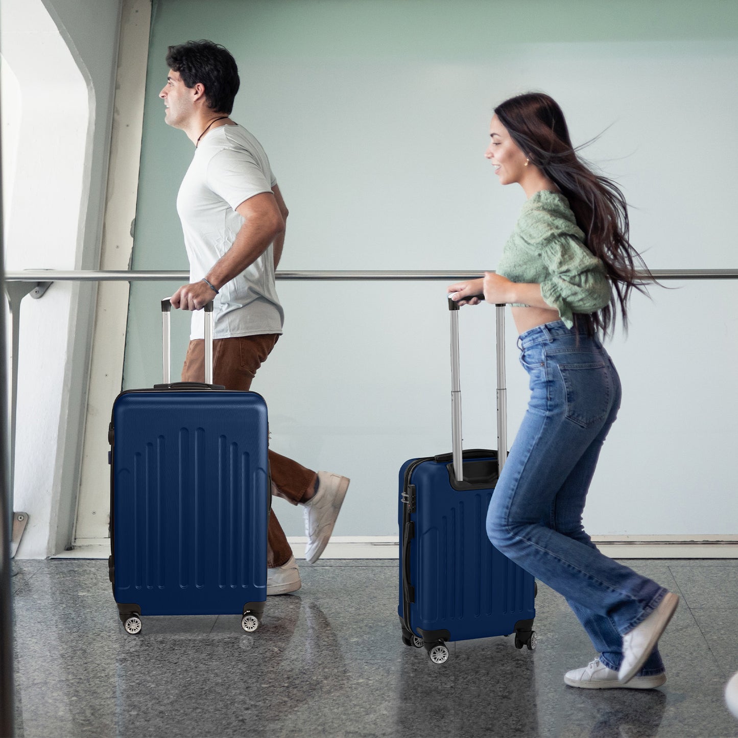 3 In 1 | ABS+PC Suitcase 20in-24in-28in | Navy