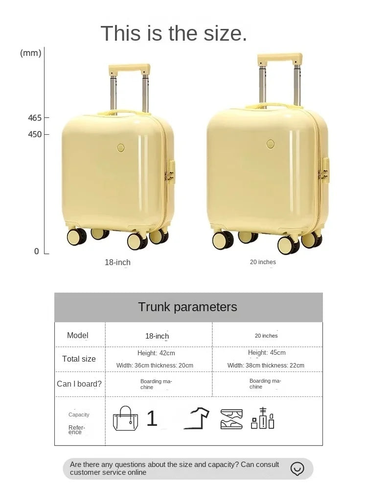 Mini Cute Boardable Trolley Carry-On Suitcase