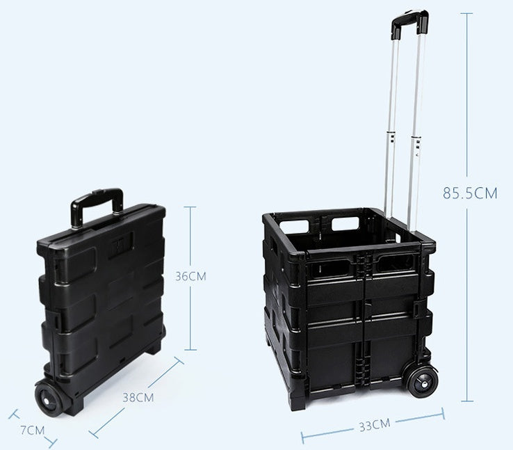 Trunk Organizer with Wheels and Adjustable Handle
