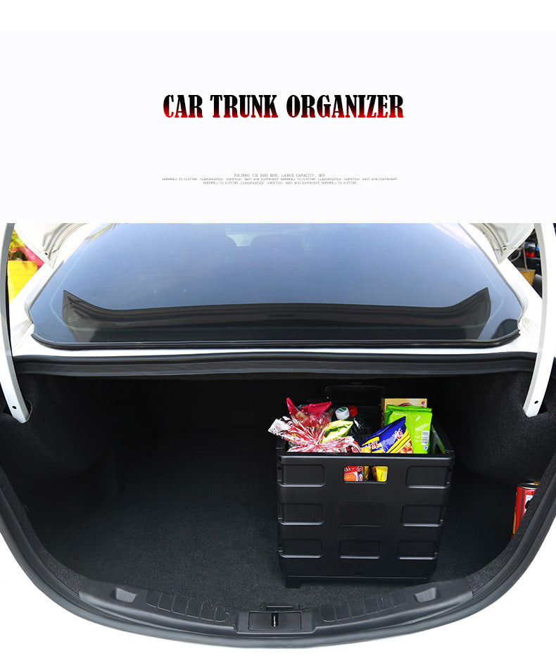 Trunk Organizer with Wheels and Adjustable Handle