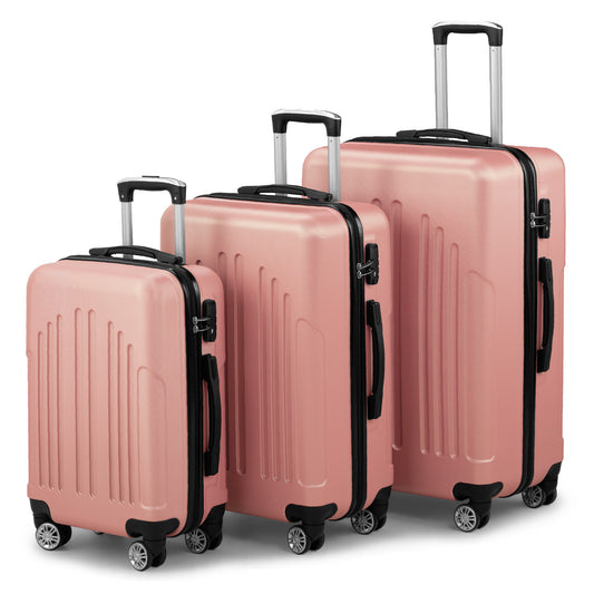 3 In 1 | ABS+PC Suitcase 20in-24in-28in | Rose Gold