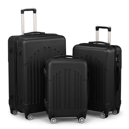 3 In 1 | ABS+PC Suitcase 20in-24in-28in | Black