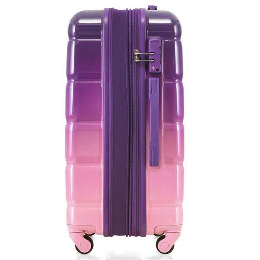 Luggage Set fo 3, 20+24+28inch Airline Certified Carry-on, Check-In & Hard Shell Luggage | Purple And Pink