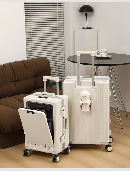 Trendy Aluminum Frame Large Capacity Front Opening Luggage (Carry-On/Check-In)