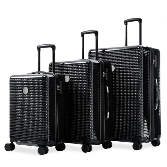 3 In 1 | Hard Shell Travel Suitcases With Wheels, Light Expandable With TSA Lock, Carry-On, Checked Luggage| 20+24+28inch