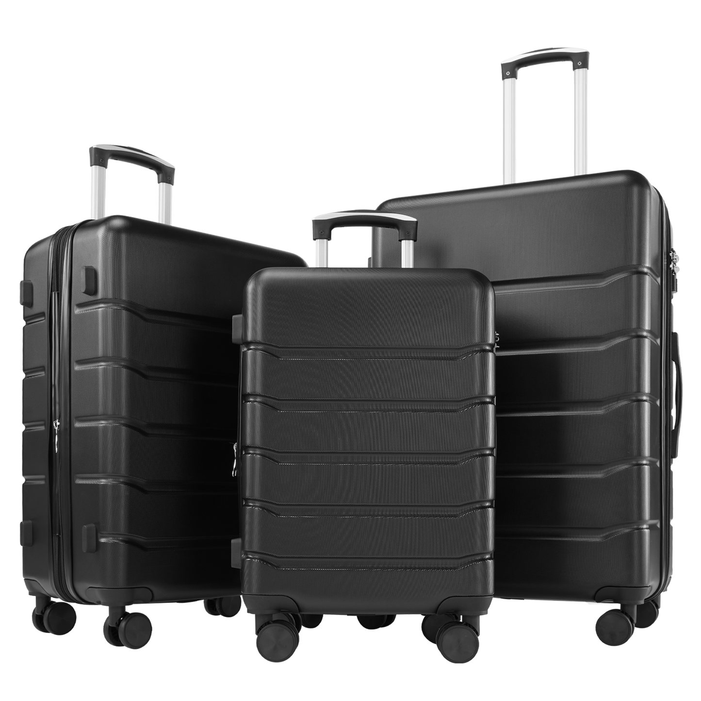 Spacious 20/24/28-Inch Hardside Suitcase with Smooth Spinner Wheels
