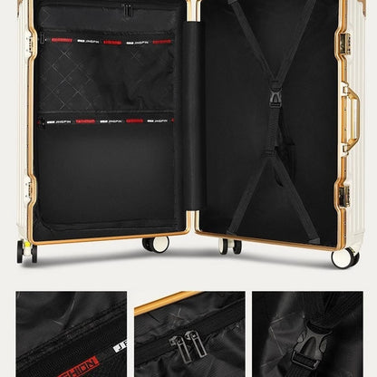 Large Capacity Aluminium Frame Luggage Suitcase