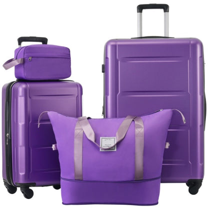2-piece Lightweight Luggage Set With Bags