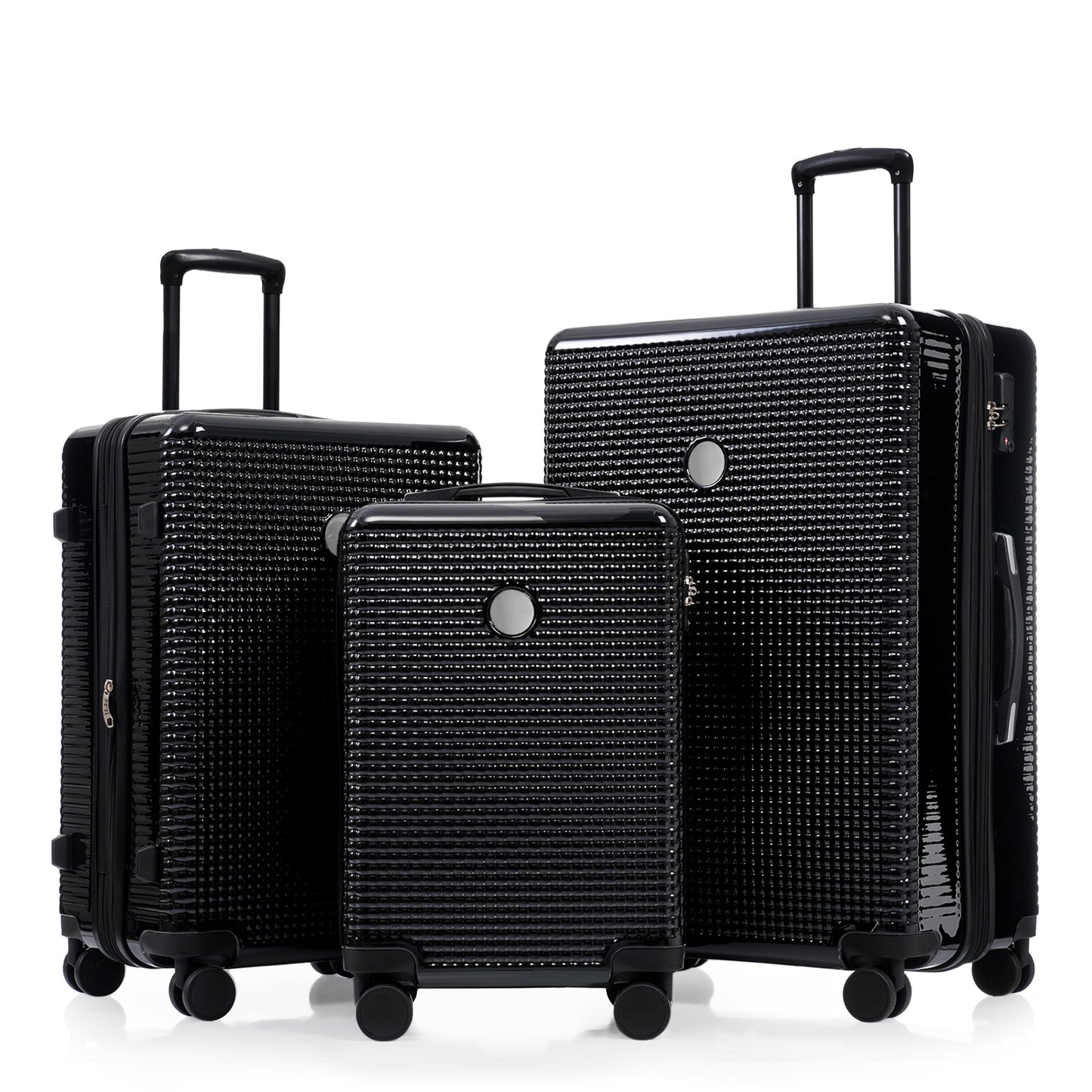 3 In 1 | Hard Shell Travel Suitcases With Wheels, Light Expandable With TSA Lock, Carry-On, Checked Luggage| 20+24+28inch