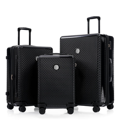 3 In 1 | Hard Shell Travel Suitcases With Wheels, Light Expandable With TSA Lock, Carry-On, Checked Luggage| 20+24+28inch