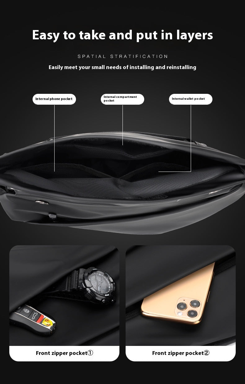Fashion Functional Crossbody Bag Waterproof Lightweight