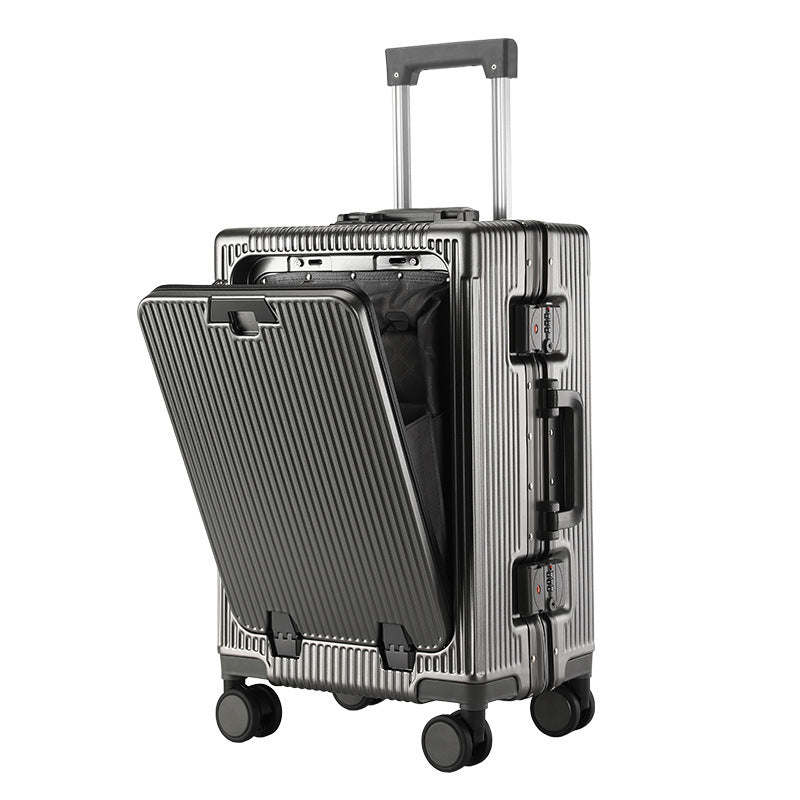 Trendy Aluminum Frame Large Capacity Front Opening Luggage (Carry-On/Check-In)
