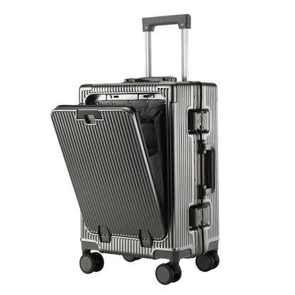 Trendy Aluminum Frame Large Capacity Front Opening Luggage (Carry-On/Check-In)