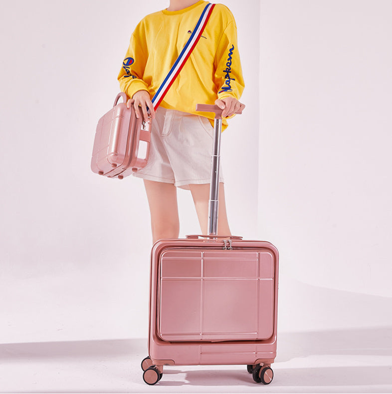 Causal Lightweight Trolley Suitcase - 14 inch