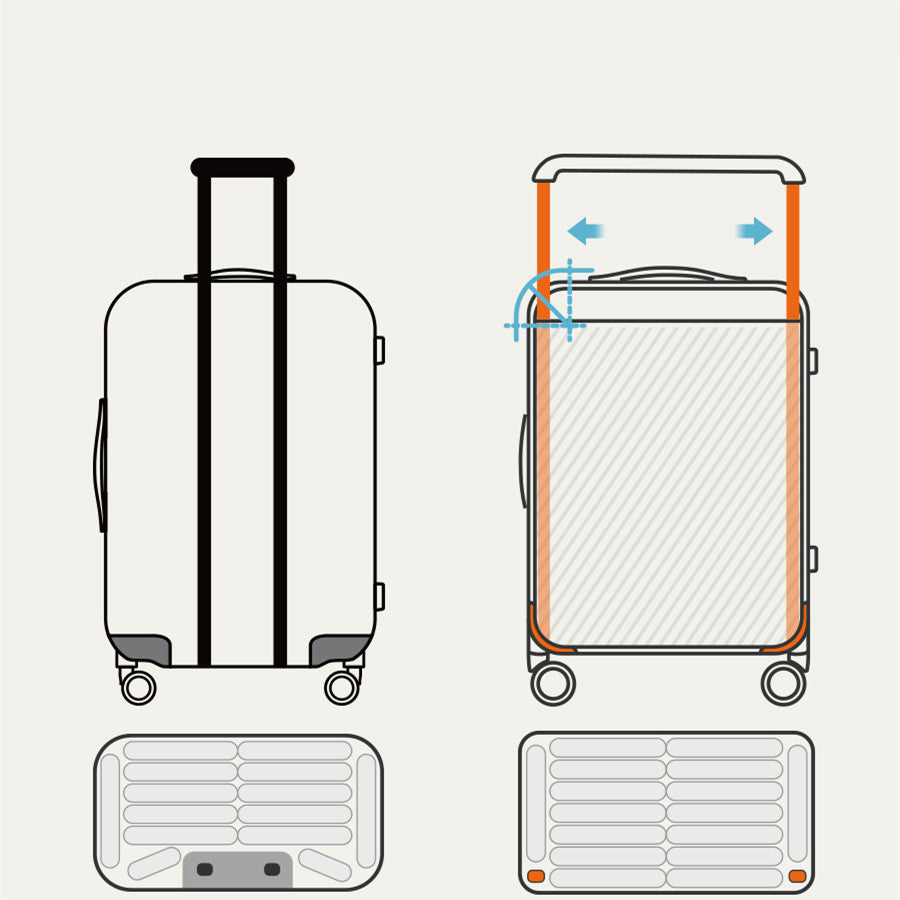Smart Causal New Wide Trolley Case With Large Capacity (Carry-On/Check-In)