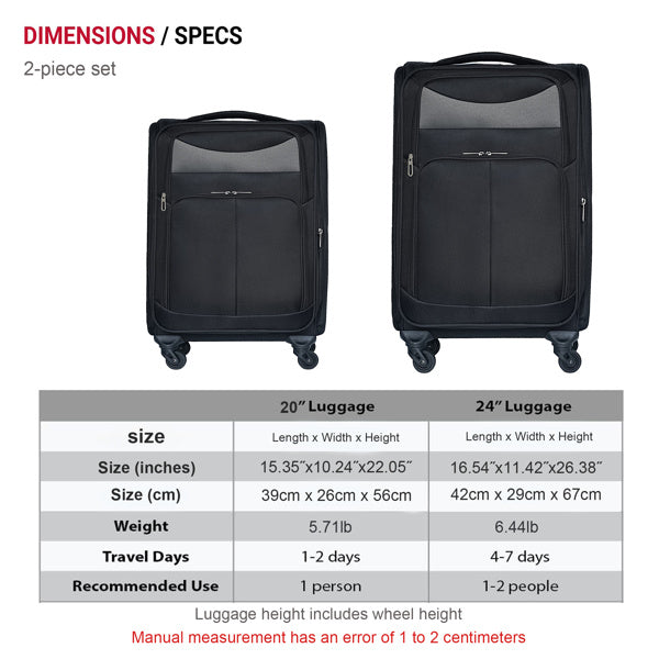 Classic Oxford Cloth Suitcase Sets