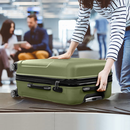 3 In 1 | ABS+PC Suitcase 20in-24in-28in | Army Green