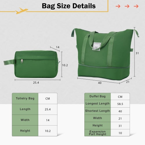 2-piece Lightweight Luggage Set With Bags