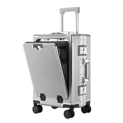 Trendy Aluminum Frame Large Capacity Front Opening Luggage (Carry-On/Check-In)