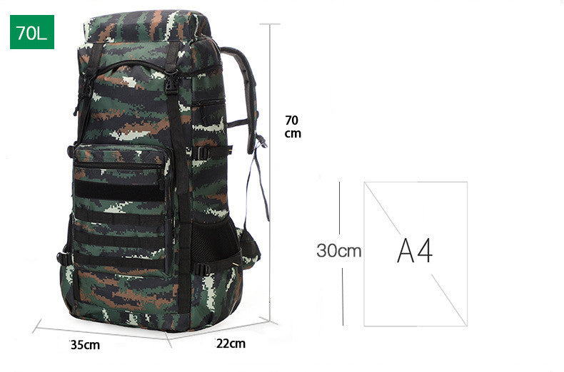 Solo Traveler Must have | Large Capacity 70L Oxford Cloth Outdoor Travel Backpack